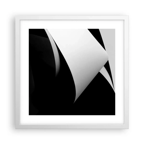 Poster in einem weißen Rahmen - Lichtflächen aus der Schattentiefe - 40x40 cm