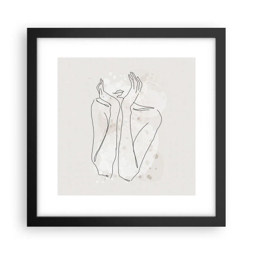 Poster in einem schwarzem Rahmen - Ein träumerischer Moment - 30x30 cm