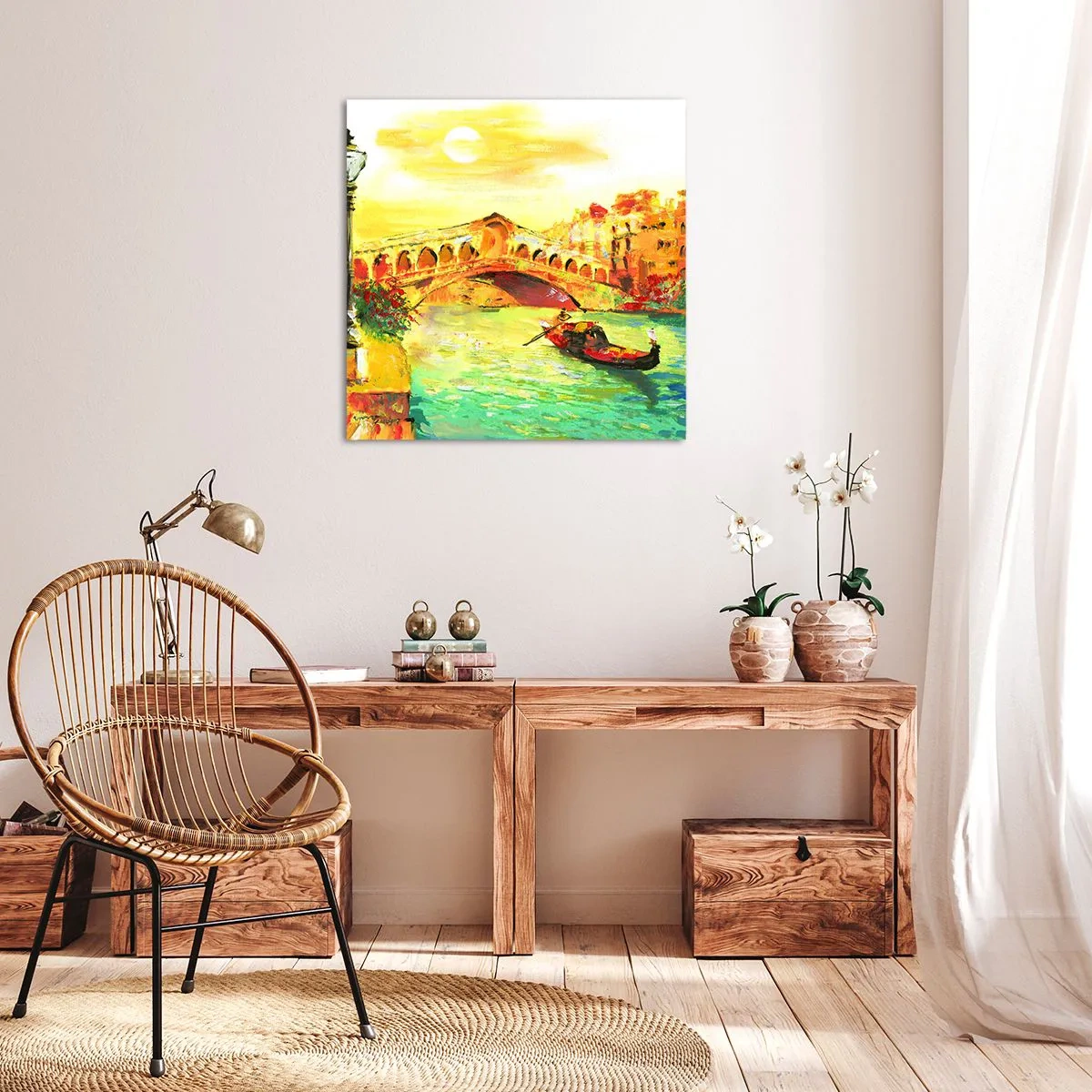 Bild auf Leinwand - Leinwandbild - Eine Pilgerreise der Liebenden - 70x70 cm