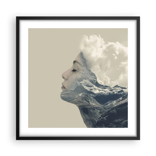 Poster in einem schwarzem Rahmen - Die Schönheit der Elemente der Natur - 50x50 cm