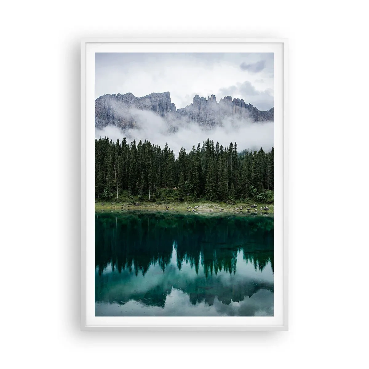 Poster in einem weißen Rahmen - Leise, leise, lass uns das Trinkwasser nicht wecken ... - 70x100 cm