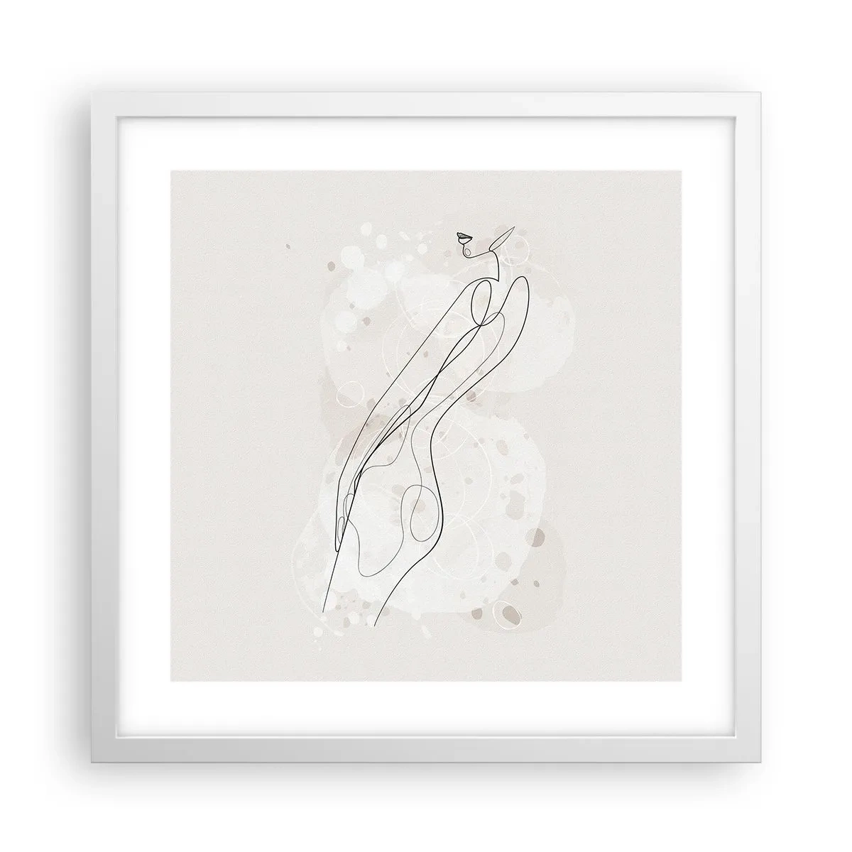 Poster in einem weißen Rahmen - Der Blick schweift - 40x40 cm