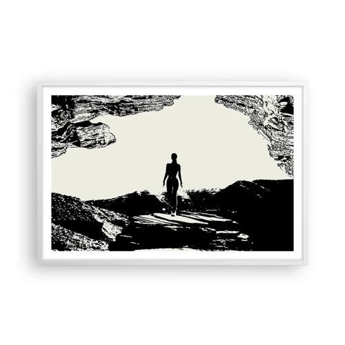 Poster in einem weißen Rahmen - Neuer Blick - 91x61 cm