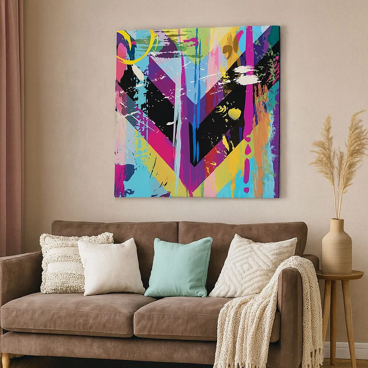 Bild auf Leinwand - Leinwandbild - Von oben nach unten - 30x30 cm