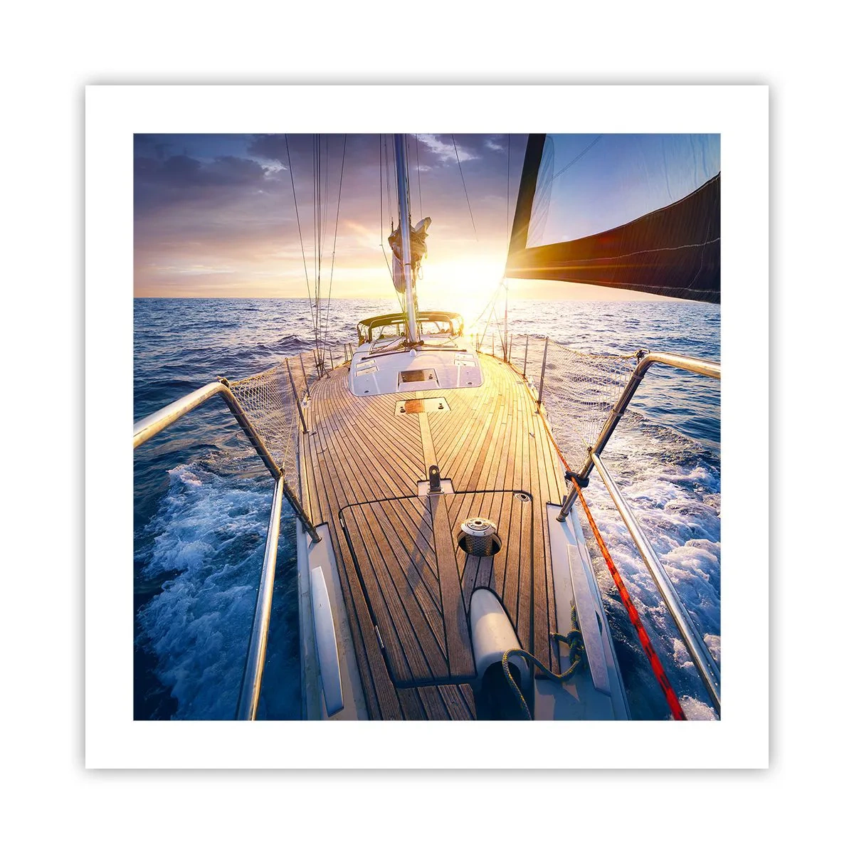 Poster - Laufen unter den Wellen - 50x50 cm