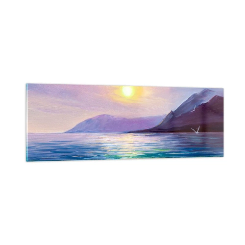 Glasbild - Bild auf glas - Wasser- und Luftkristall - 90x30 cm