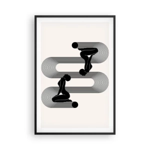 Poster in einem schwarzem Rahmen - Sinnliche Symmetrie - 61x91 cm