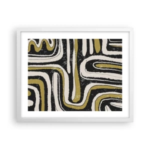 Poster in einem weißen Rahmen - Komposition: Straßen und Gassen - 50x40 cm