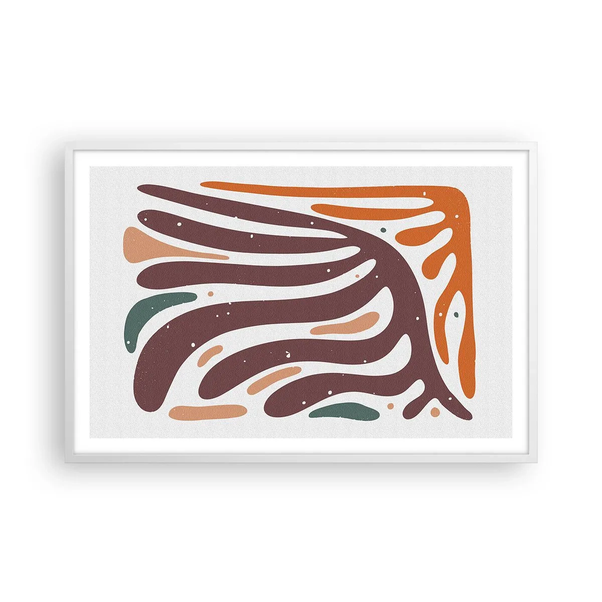 Poster in einem weißen Rahmen - Strahlende organische Komposition - 91x61 cm