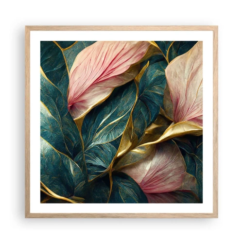 Poster in einem Rahmen aus heller Eiche - Natürliche Eleganz und Stil - 60x60 cm