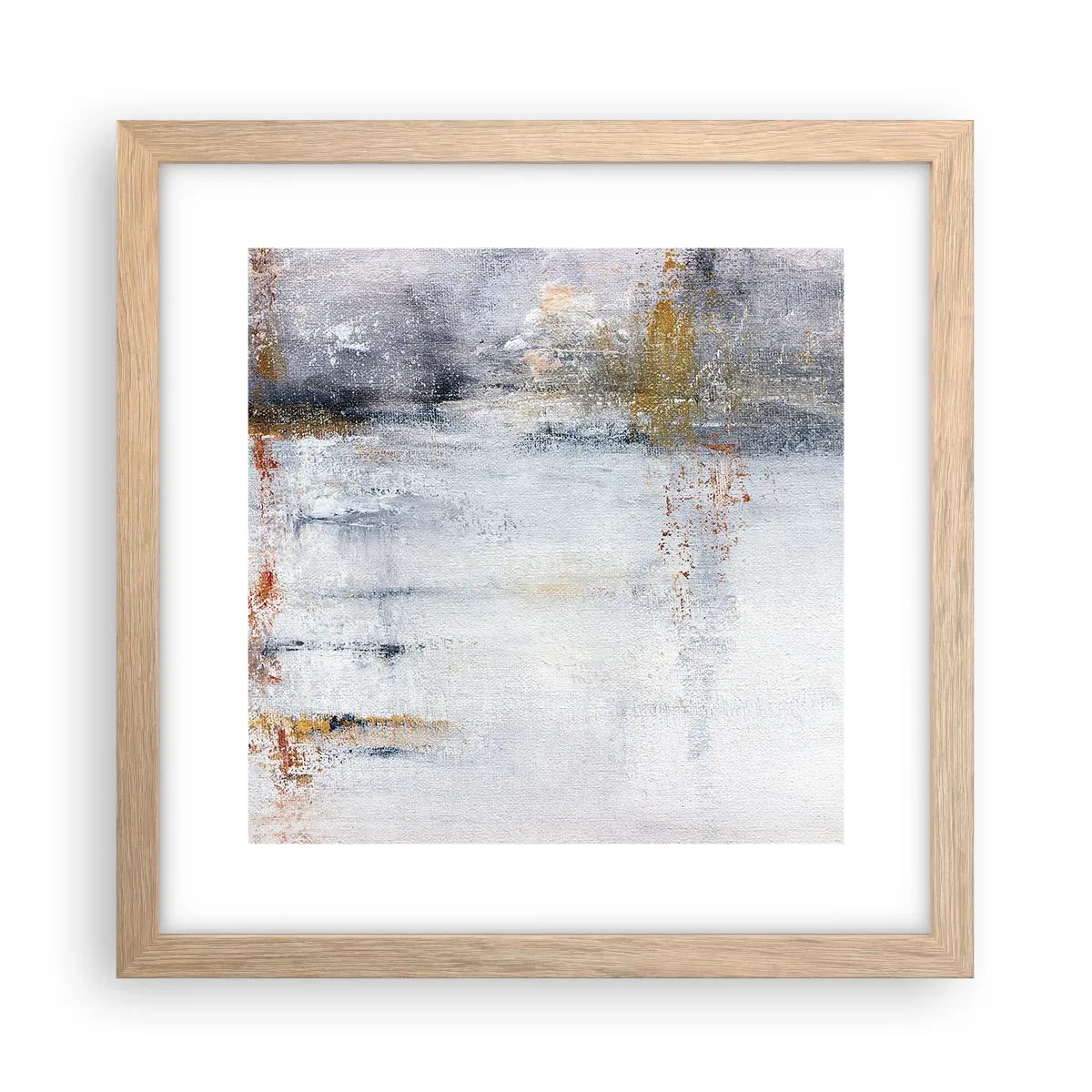 Poster in einem Rahmen aus heller Eiche - Hinter dem Luftvorhang - 30x30 cm