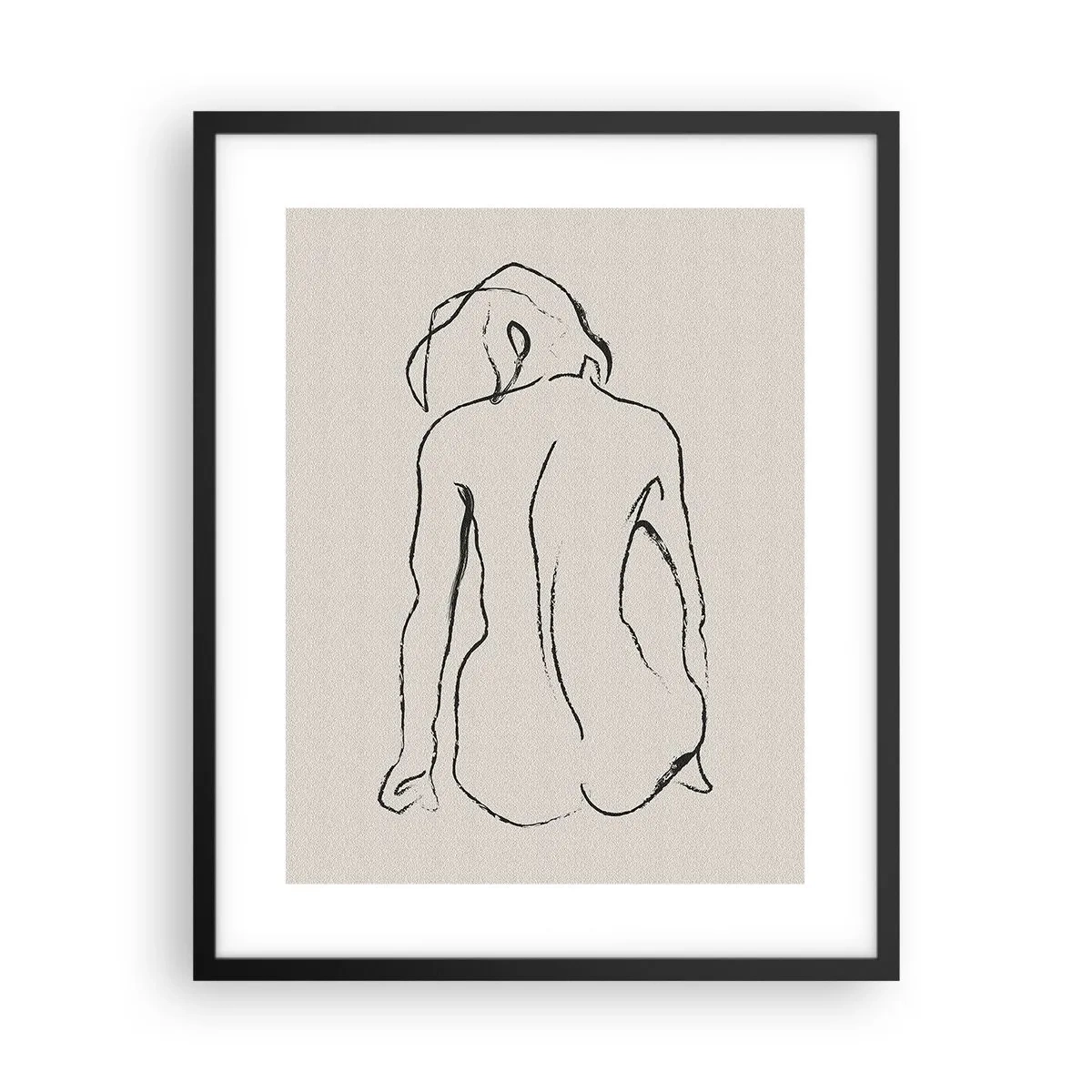 Poster in einem schwarzem Rahmen - Mädchenakt - 40x50 cm