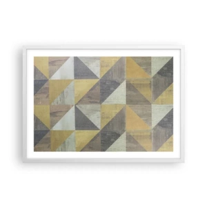 Poster in einem weißen Rahmen - Am Winkel des Dreiecks - 70x50 cm
