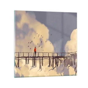 Glasbild - Bild auf glas - Blaue Sehnsucht - 50x50 cm