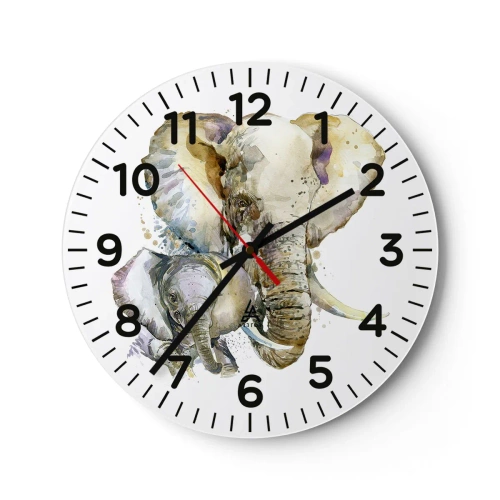 Wanduhr - Glasuhr - Mama ist kein Zuhause - 40x40 cm