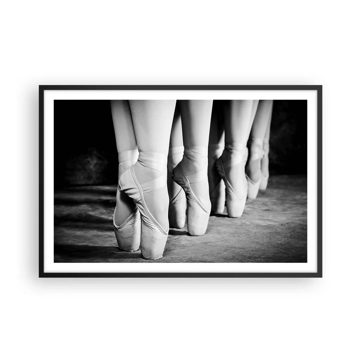 Poster in einem schwarzem Rahmen - Gemeinsam, leicht - 91x61 cm