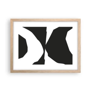 Poster in einem Rahmen aus heller Eiche - Positiv negativ - 40x30 cm