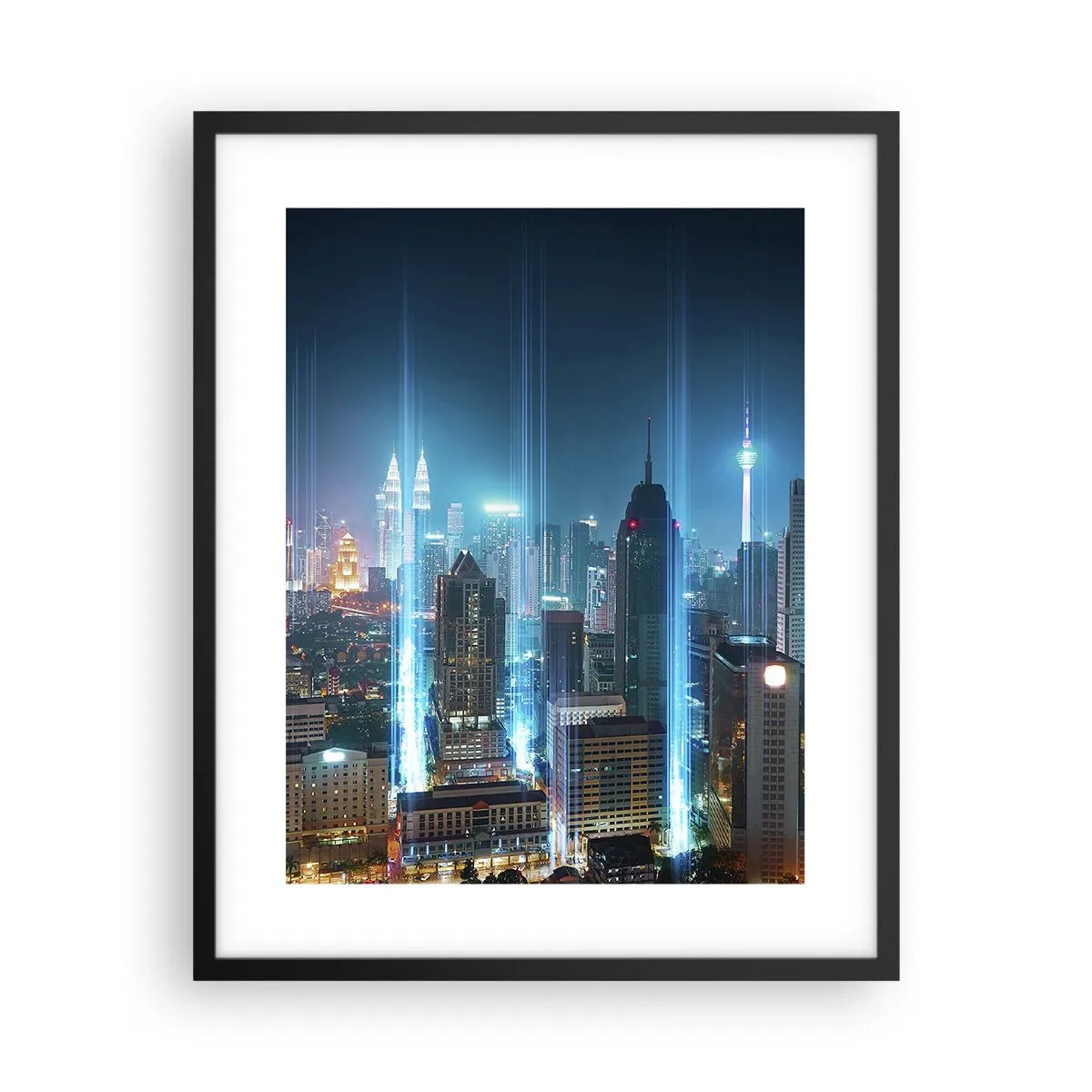 Poster in einem schwarzem Rahmen - Auf Berliner Art gegen den Himmel - 40x50 cm