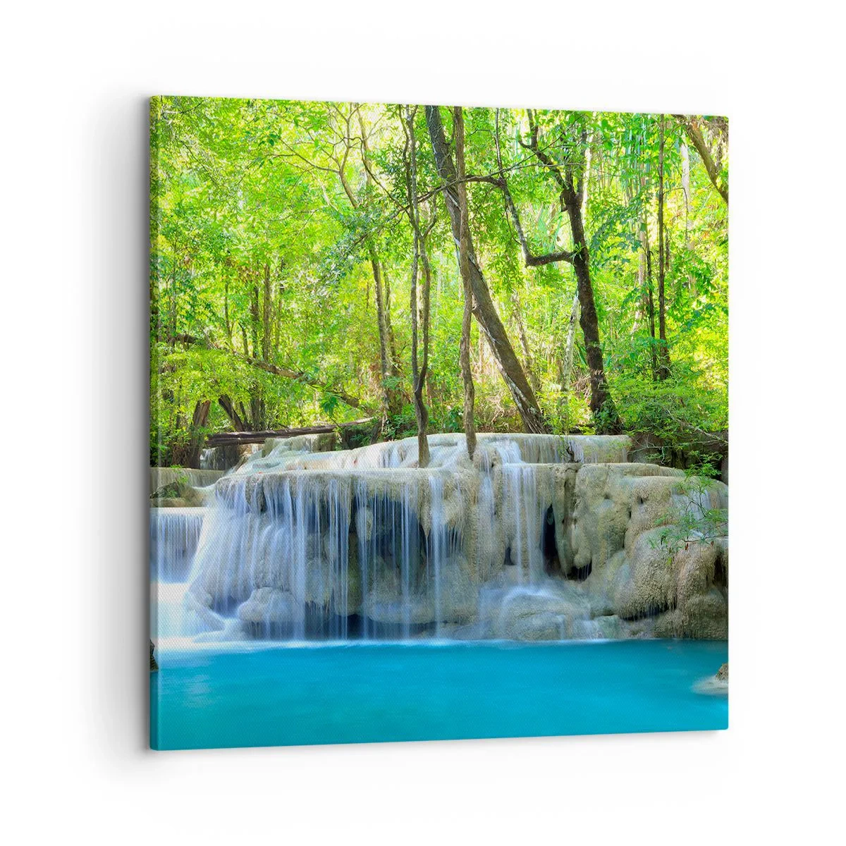 Bild auf Leinwand - Leinwandbild - In Türkis und Grün ertrinken - 60x60 cm