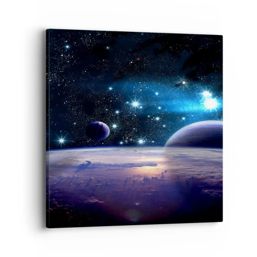 Bild auf Leinwand - Leinwandbild - Noch allein? - 40x40 cm