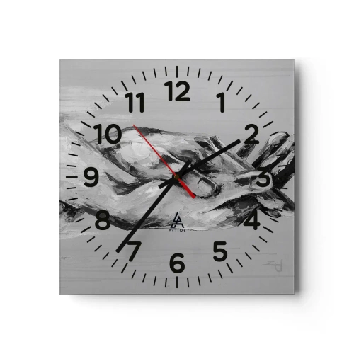 Wanduhr - Glasuhr - Anfang… - 30x30 cm