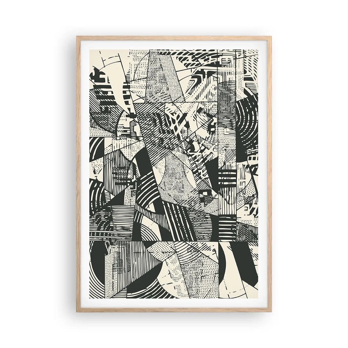 Poster in einem Rahmen aus heller Eiche - Die Dynamik der Gegenwart - 70x100 cm