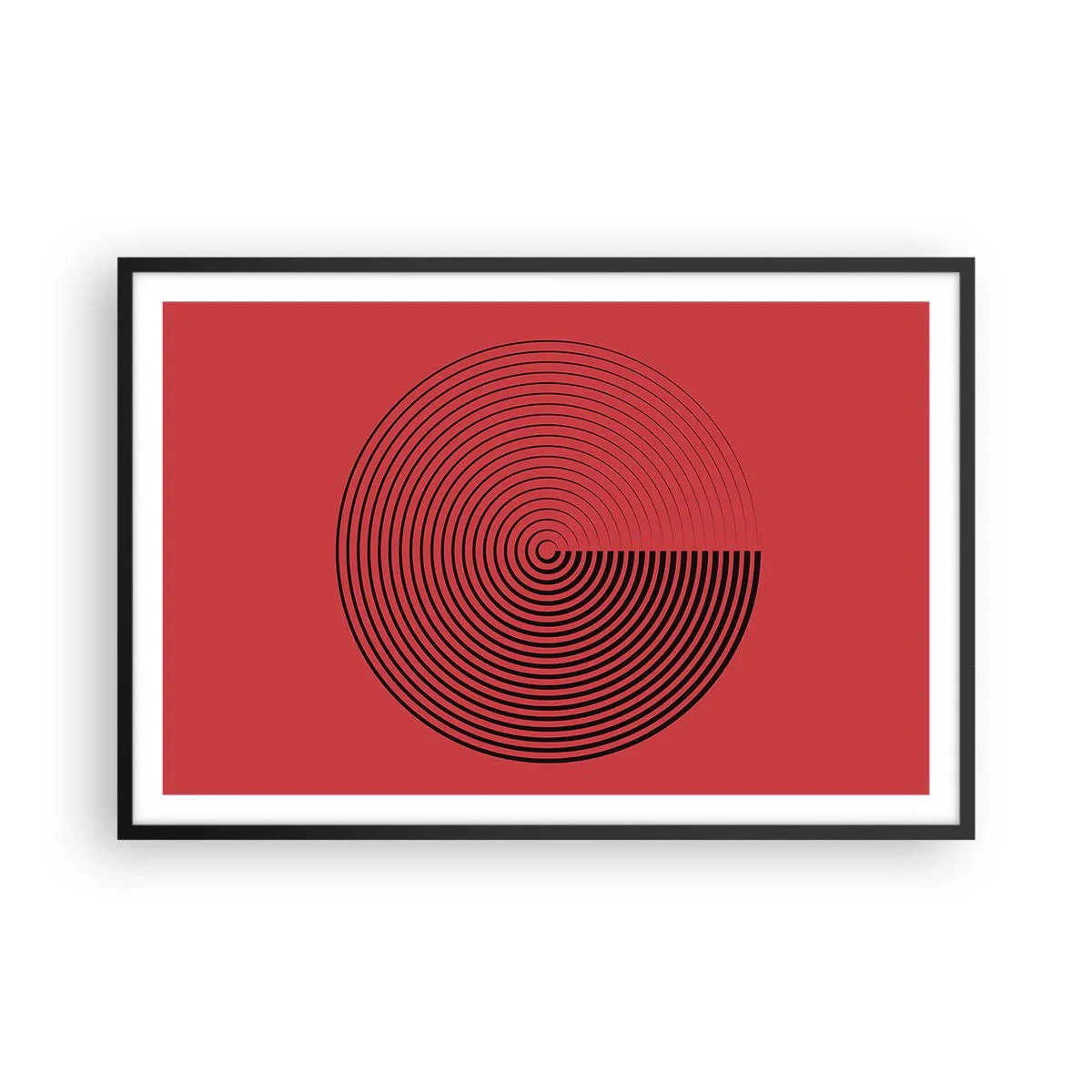 Poster in einem schwarzem Rahmen - Kreisbewegung - 91x61 cm