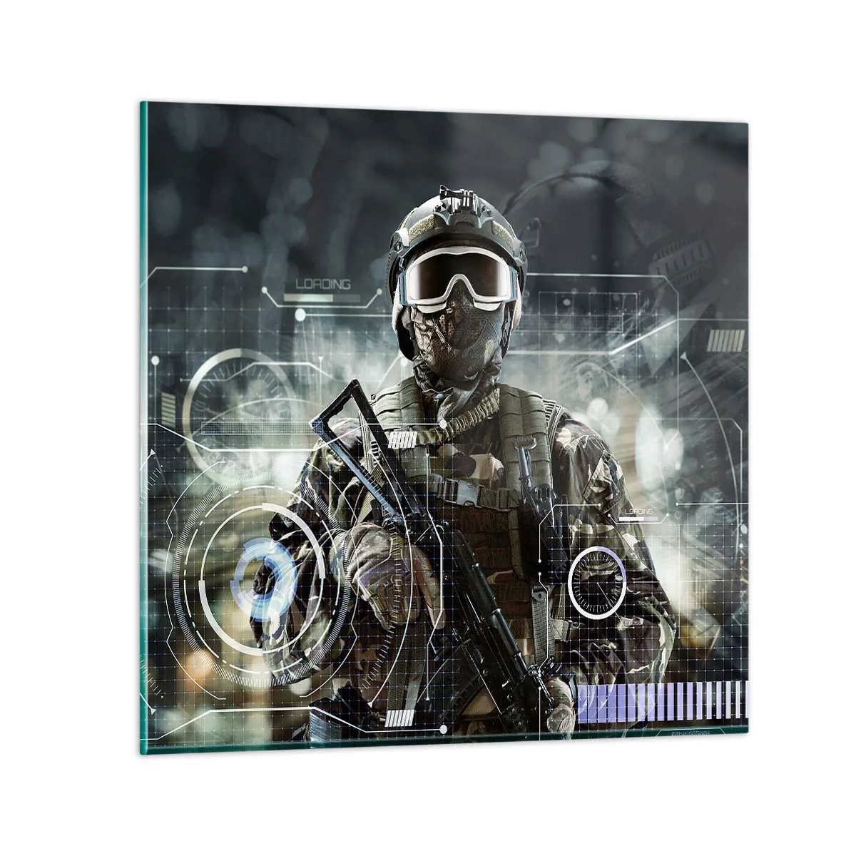 Glasbild - Bild auf glas - Macht zu Macht - 70x70 cm