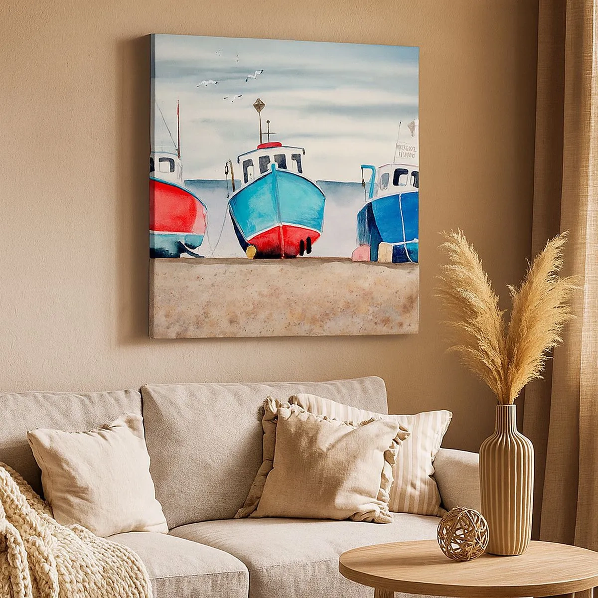 Bild auf Leinwand - Leinwandbild - Bereit zum Fang - 30x30 cm