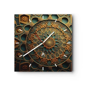 Wanduhr - Glasuhr - In arabischer Atmosphäre - 40x40 cm