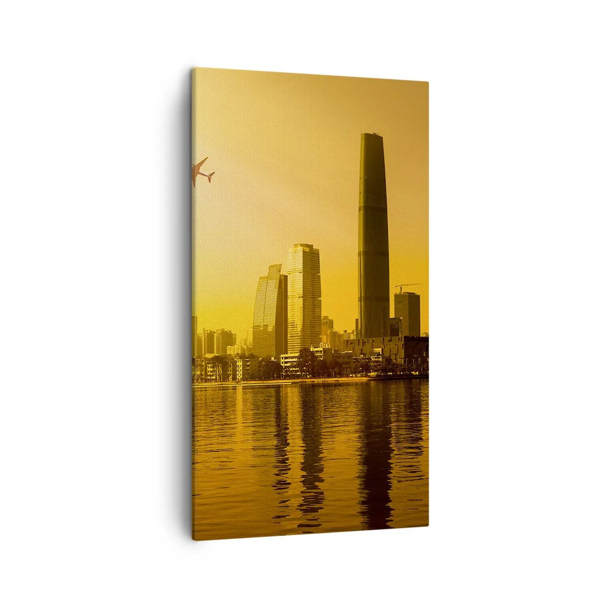 Bild auf Leinwand - Leinwandbild - Die goldene Stadt - 45x80 cm