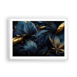 Poster in einem weißen Rahmen - Mit Gold gefüttert - 70x50 cm