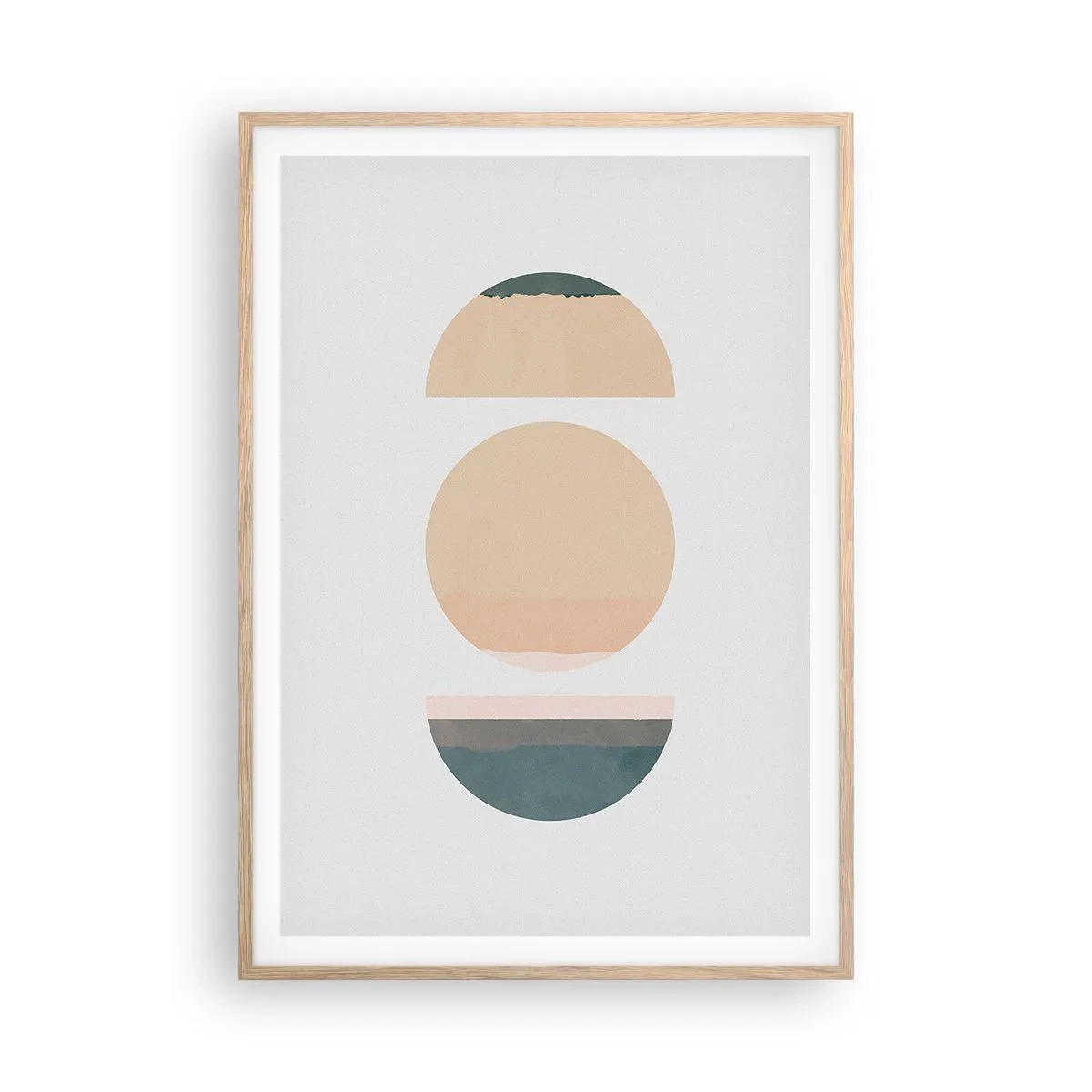 Poster in einem Rahmen aus heller Eiche - Ein Rad hinter dem anderen… - 70x100 cm