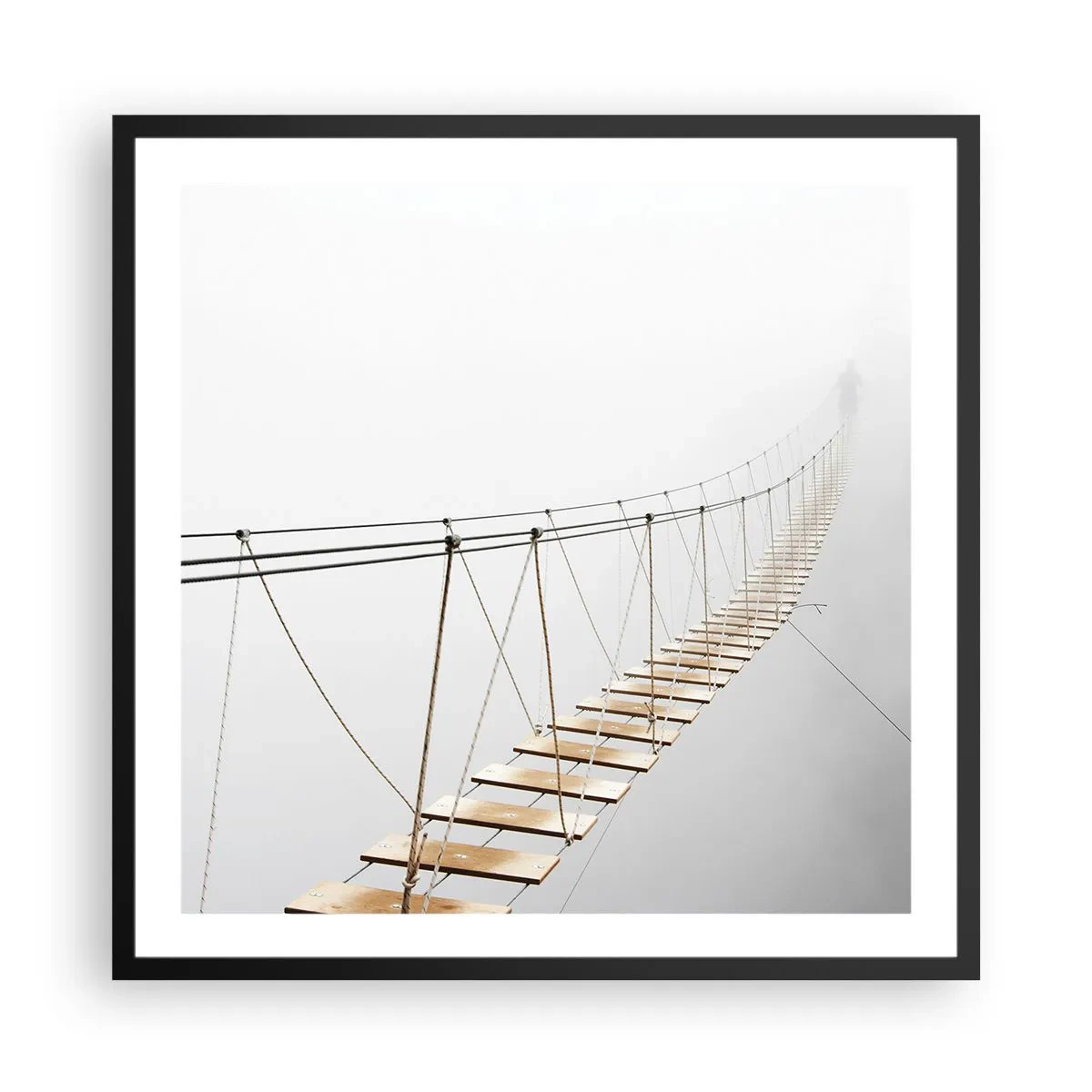 Poster in einem schwarzem Rahmen - Wohin wird es dich führen? - 60x60 cm