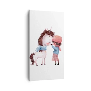 Bild auf Leinwand - Leinwandbild - Ein Wintermärchen - 55x100 cm