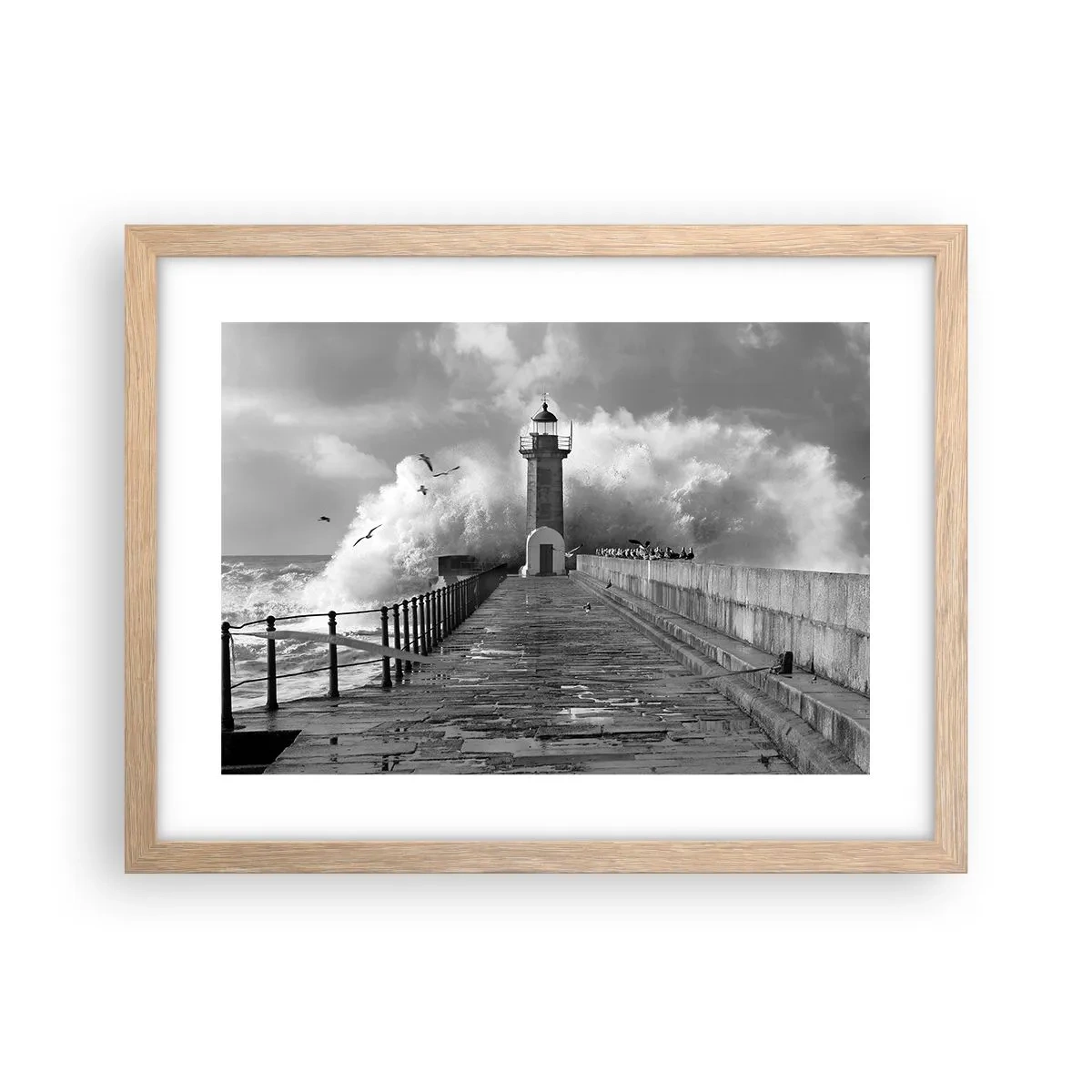 Poster in einem Rahmen aus heller Eiche - Furchtlos - 40x30 cm