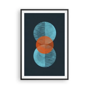 Poster in einem schwarzem Rahmen - Symmetrische Komposition - 61x91 cm