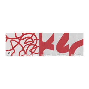 Fototapeten Muster Premium Canvas - Rot auf Weiß - Minimalismus, Stück, Linien - 100x30 cm