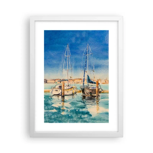 Poster in einem weißen Rahmen - Sonnige Lagune - 30x40 cm