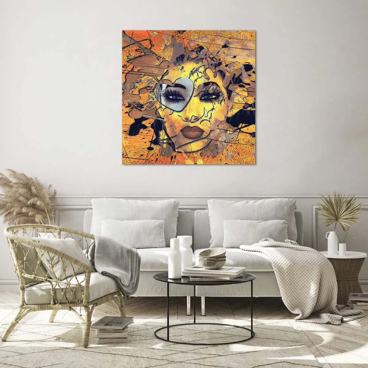 Glasbild - Bild auf glas - Sonnige Schönheit - 60x60 cm