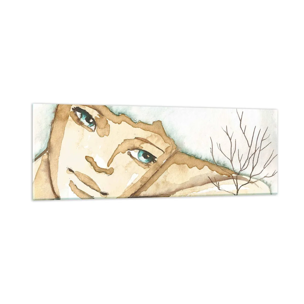 Glasbild - Bild auf glas - Der Baum der Poesie wächst aus der Stille - 90x30 cm