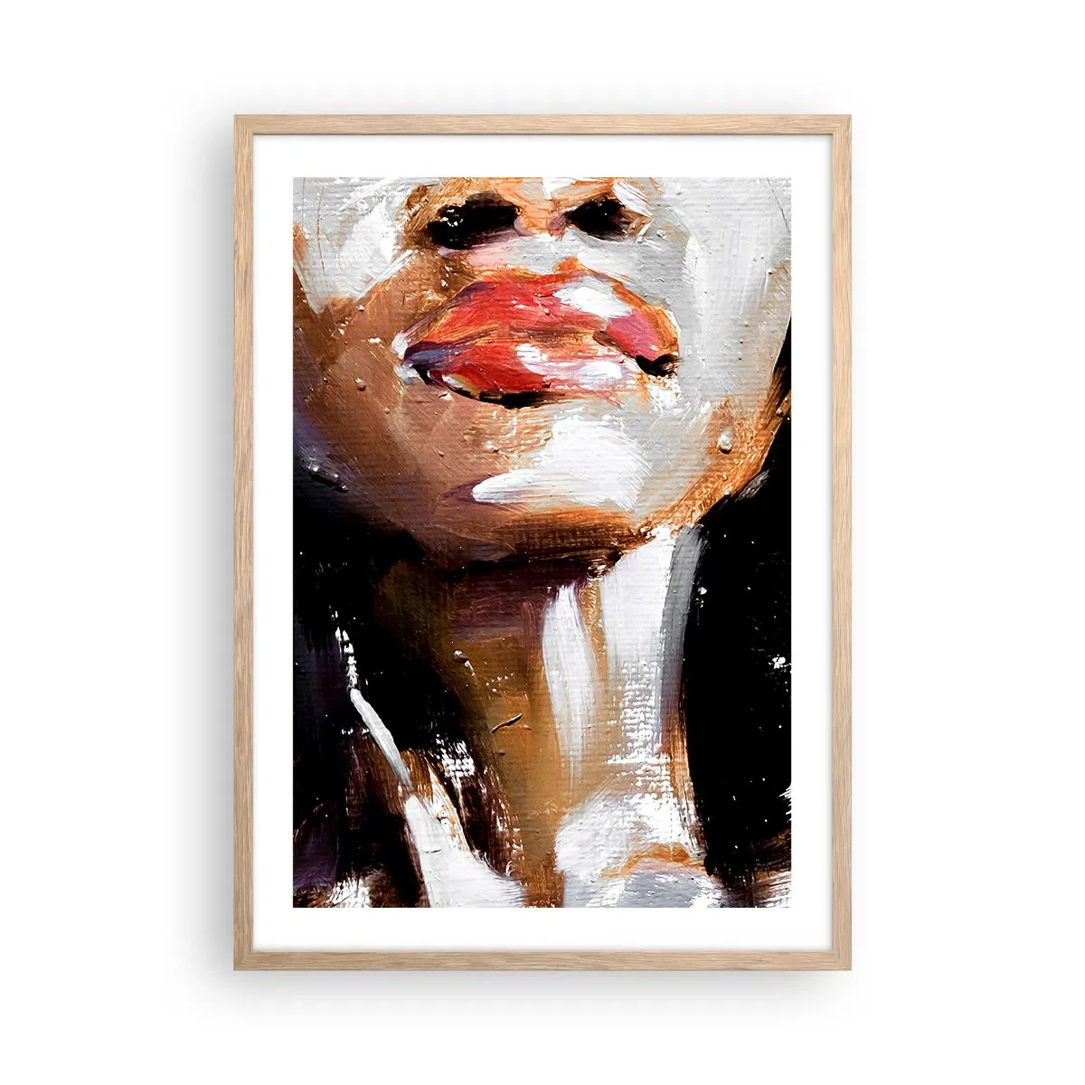 Poster in einem Rahmen aus heller Eiche - Stolz ohne Vorurteile - 50x70 cm