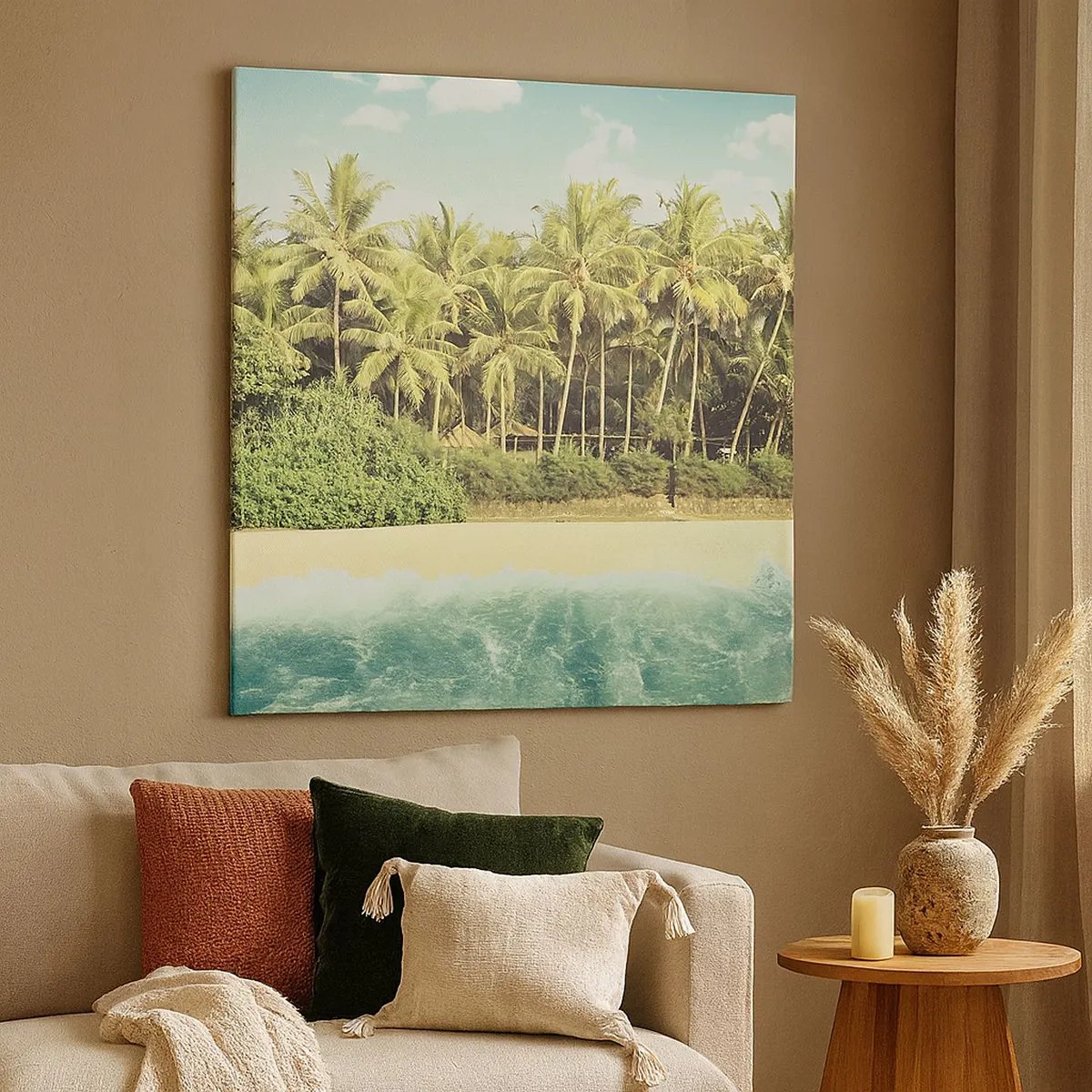 Bild auf Leinwand - Leinwandbild - Wie wäre es hier? - 30x30 cm