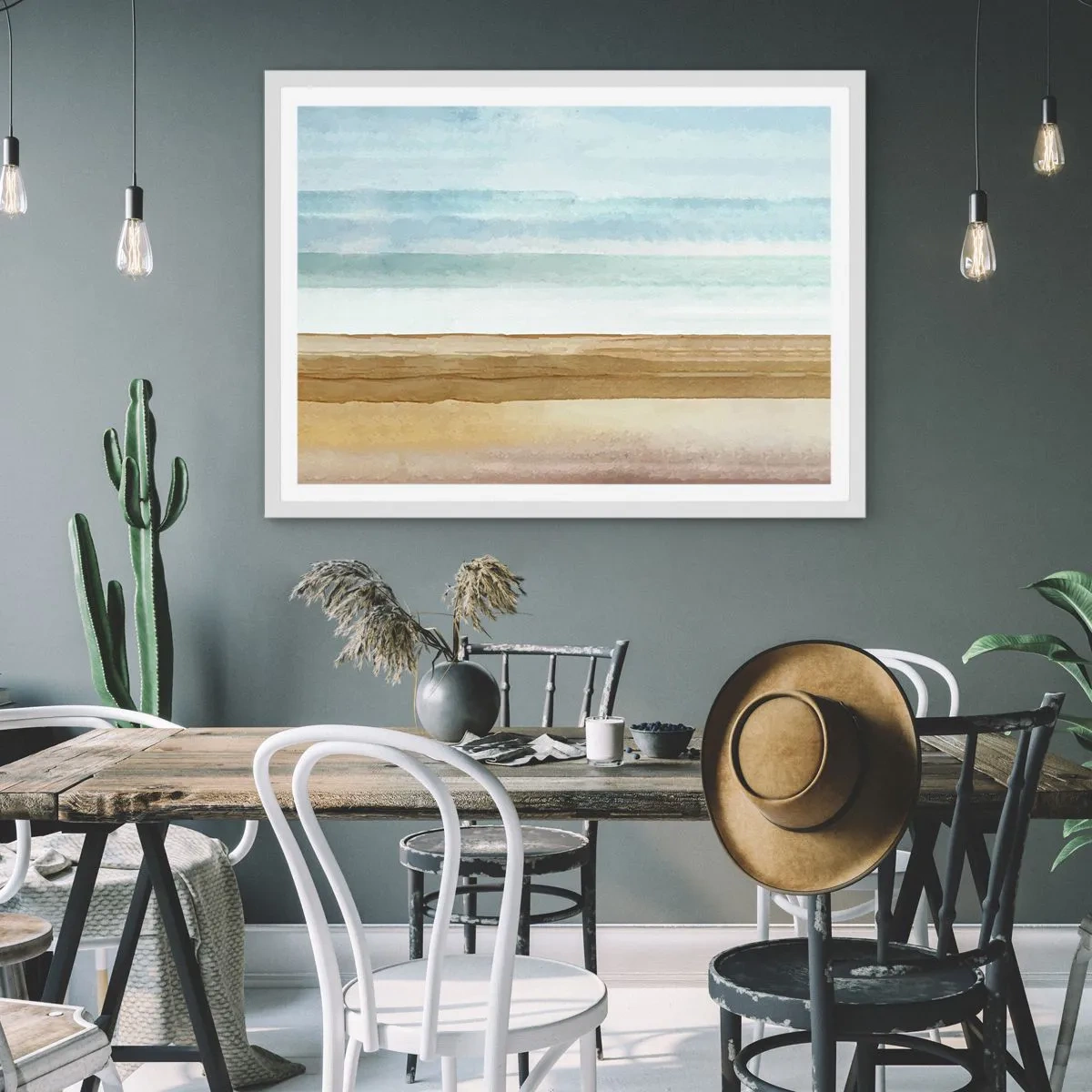 Poster in einem weißen Rahmen - Trost - 70x50 cm