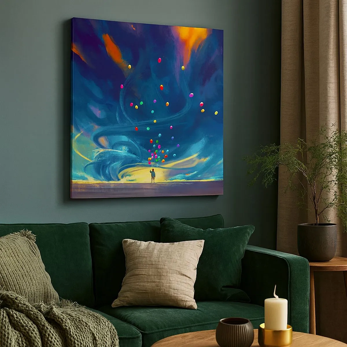 Bild auf Leinwand - Leinwandbild - Zum blauen Wind - 30x30 cm