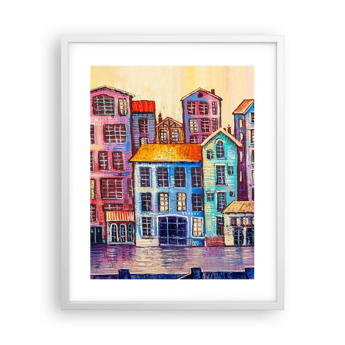 Poster in einem weißen Rahmen - Stadt wie aus einem Märchen - 40x50 cm