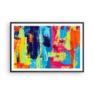 Poster in einem schwarzem Rahmen - Das Leben ist wunderschoen! - 91x61 cm