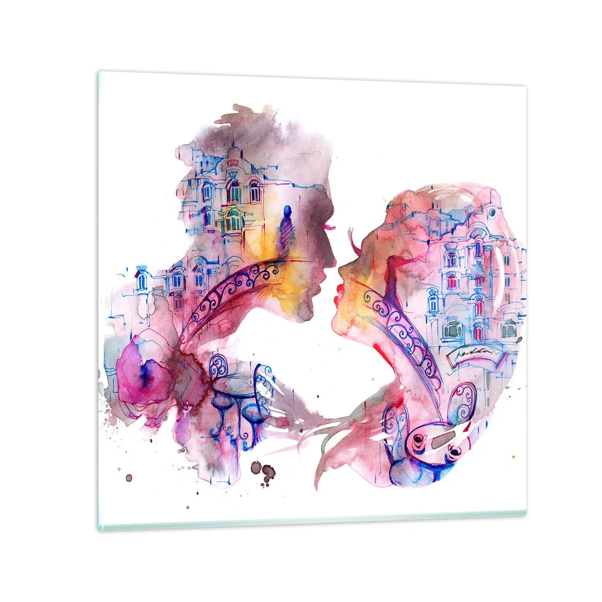 Glasbild - Bild auf glas - Die geheime Seufzerbrücke - 30x30 cm