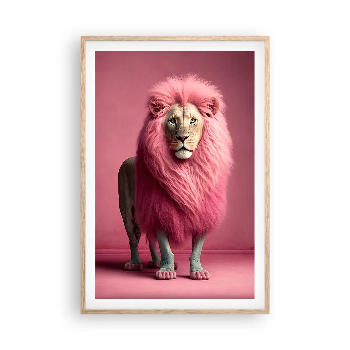 Poster in einem Rahmen aus heller Eiche - Und du hast keine Angst mehr - 61x91 cm