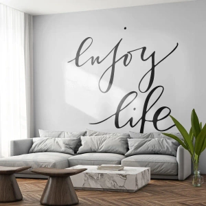 Fototapete Standard Eco - Nichts hinzufügen… - Typografie, Bejahung, Maxime - 200x140 cm